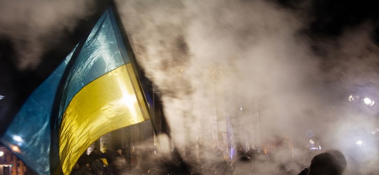 Protest przed polską ambasadą w Kijowie przeciwko zatrzymaniu Ihora Mazura