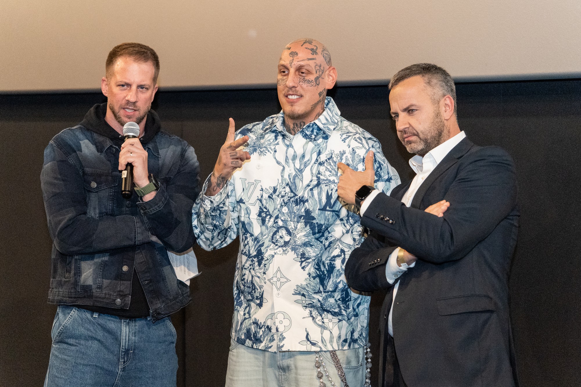 Premiéra Separovho koncertu - Separ a generálny riaditeľ TV Markíza Peter Gažík.