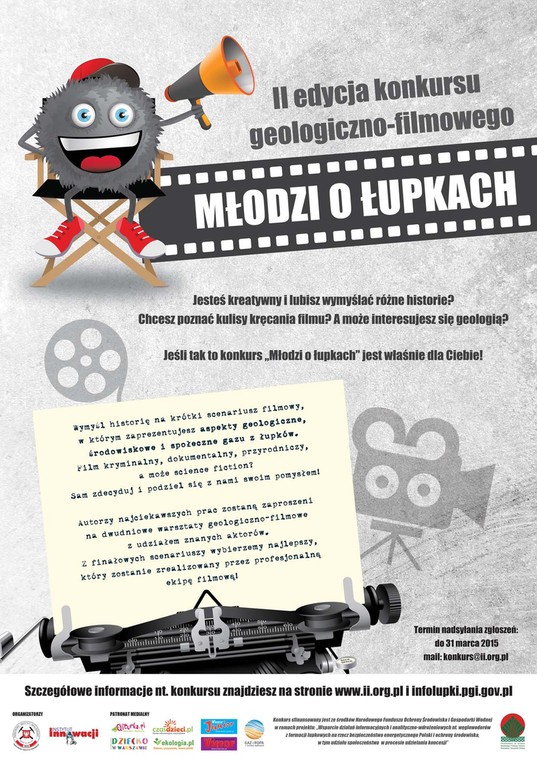 Plakat konkursu "Młodzi o łupkach"