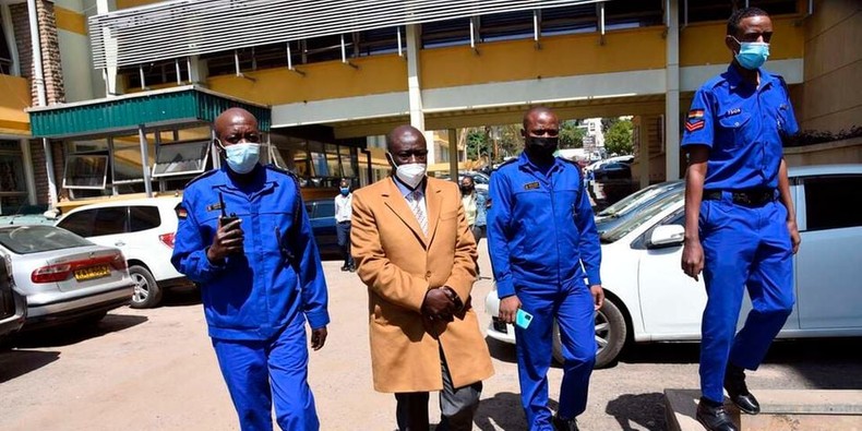 Rigathi Gachagua is on July 26, 2021 being led to Milimani Law Courts