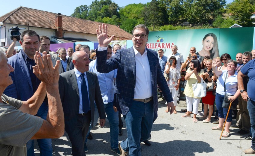 Aleksandar Vučić na otvaranju Sajma šljiva u Osečini