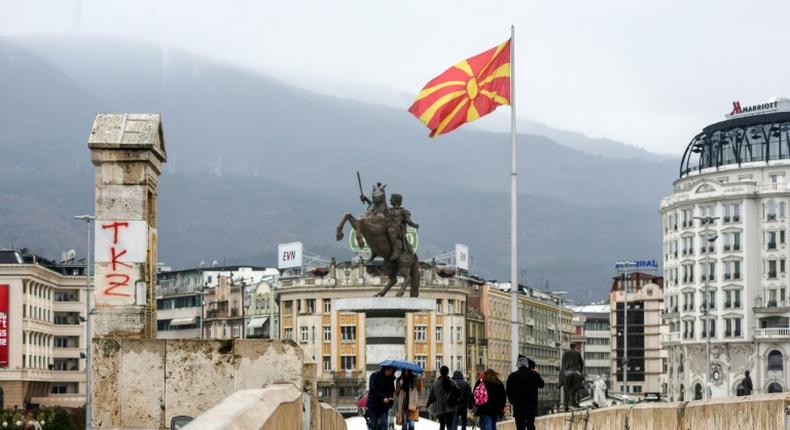 NATO chief Jens Stoltenberg has said he looked forward to Macedonia's flag joining others in the alliance