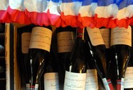 Beaujolais Nouveau butelki flaga Francji