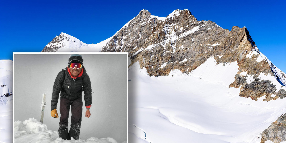 Kacper Tekieli zginął pod lawiną schodząc z Jungfrau. 
