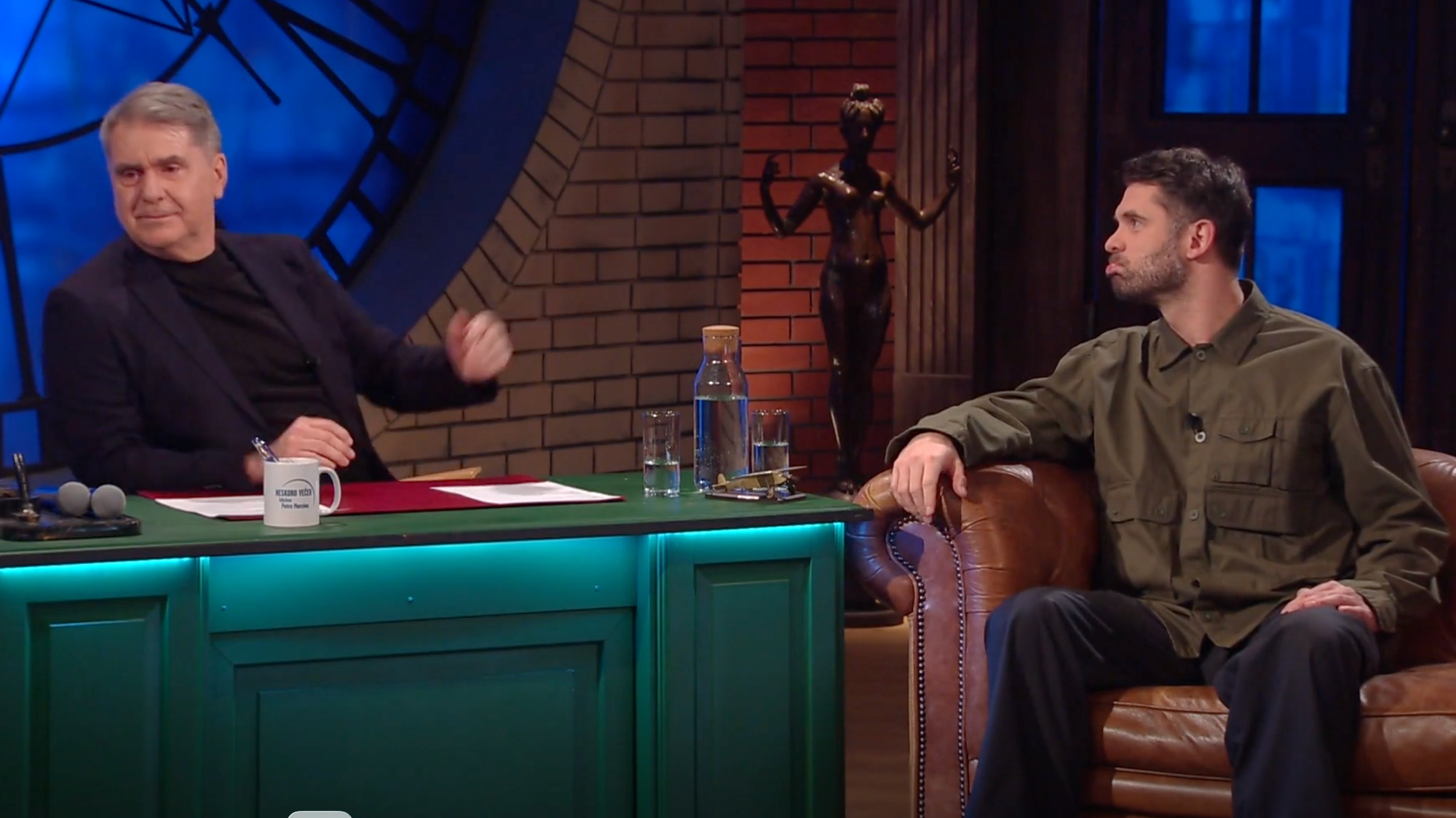 Ján Dobrík v talkšou Neskoro večer.