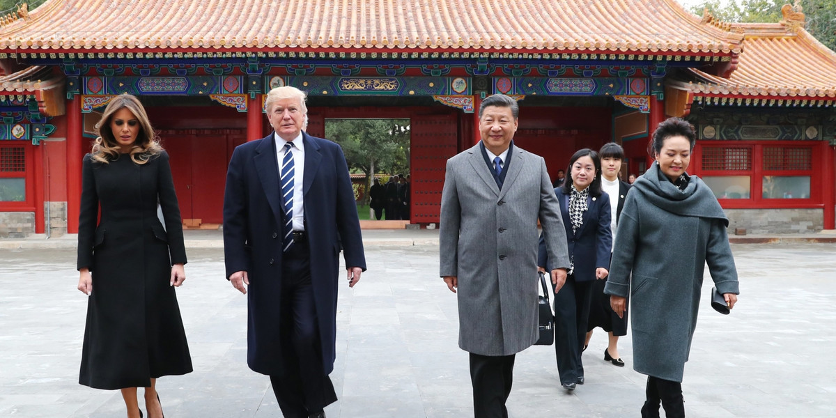 Donald Trump przebywa z oficjalną wizytą w Chinach