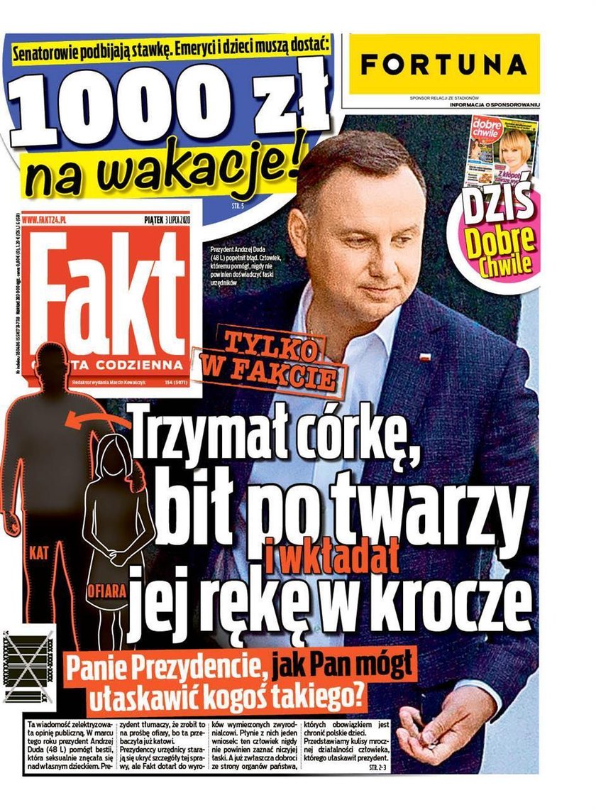 Fakt dotarł do wyroków na pedofila, którego ułaskawił prezydent Duda