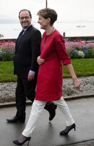 Simonetta Sommaruga i Francois Hollande