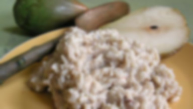Jesienne risotto z gruszek, rokpola i orzechów