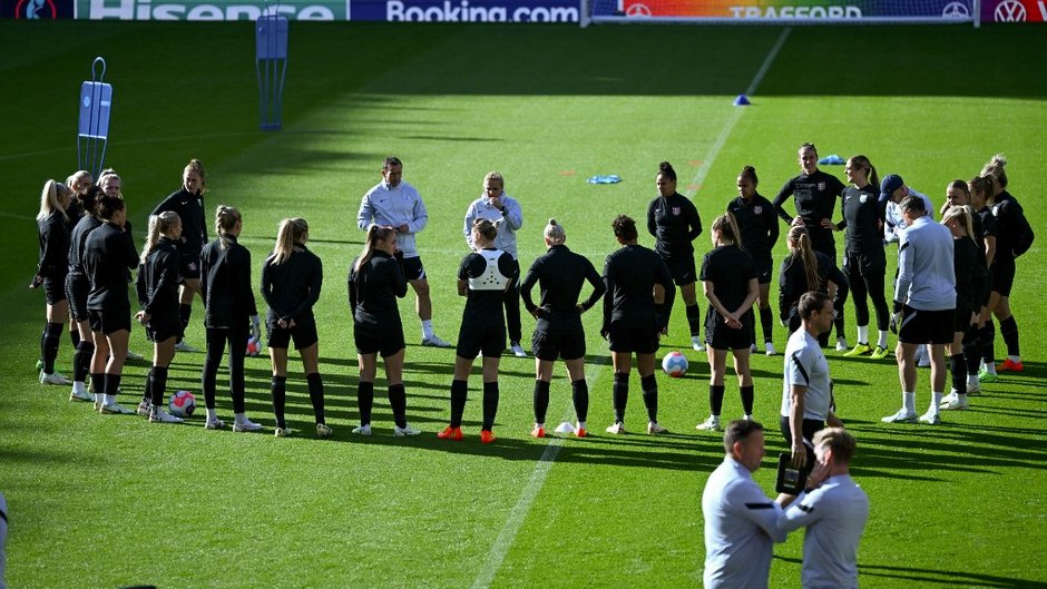 Trening Angielek na Old Trafford 5 lipca 2022 r.