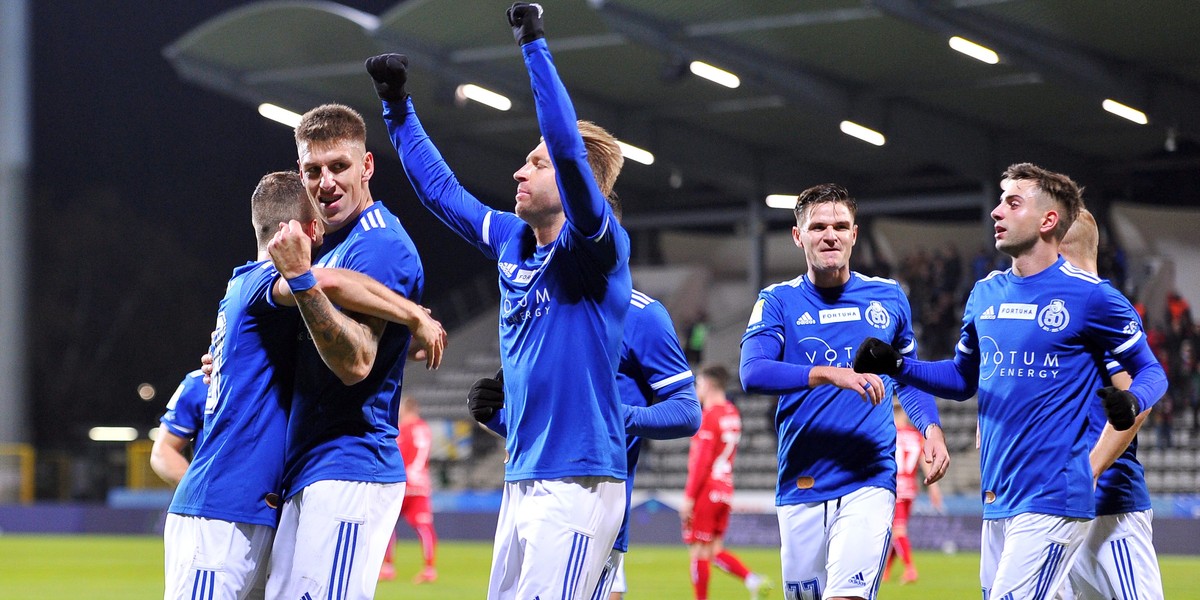 Pilka nozna. Fortuna I liga. Miedz Legnica - GKS Tychy. 03.12.2021