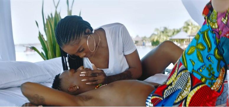 Wizkid and Tiwa Savage from the newly released 'Fever' video 