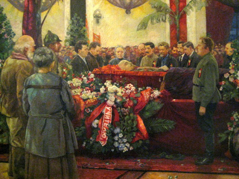 Obraz ilustrujący pogrzeb Lenina