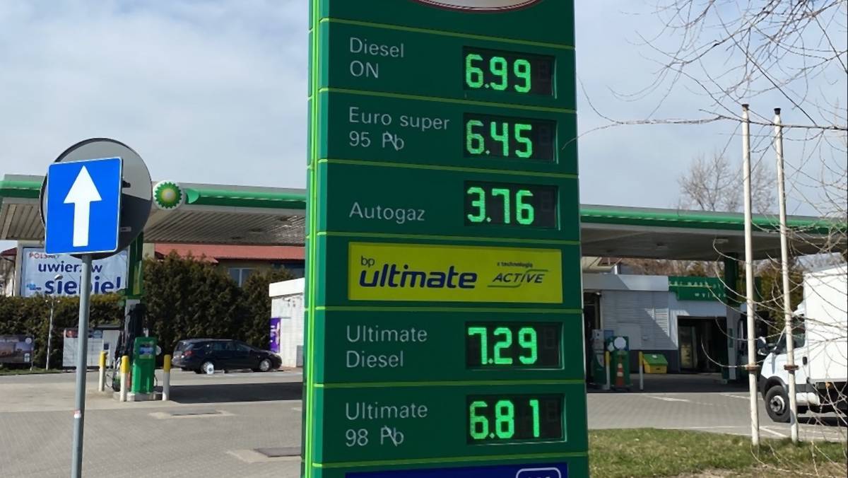Ceny paliw na stacji BP w Warszawie 13.04.2022