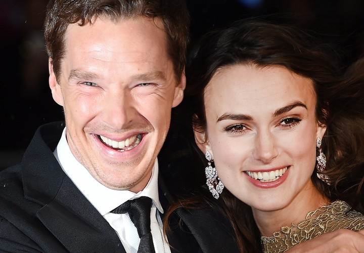 Keira Knightley i Benedict Cumberbatch na premierze 'The Imitation Game' w Londynie