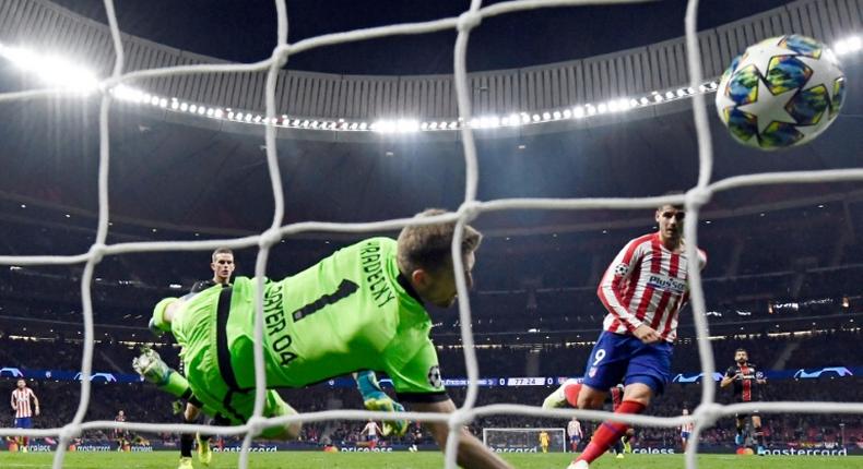 Alvaro Morata headed in the winner as Atletico Madrid beat Bayer Leverkusen in the Champions League on Tuesday.