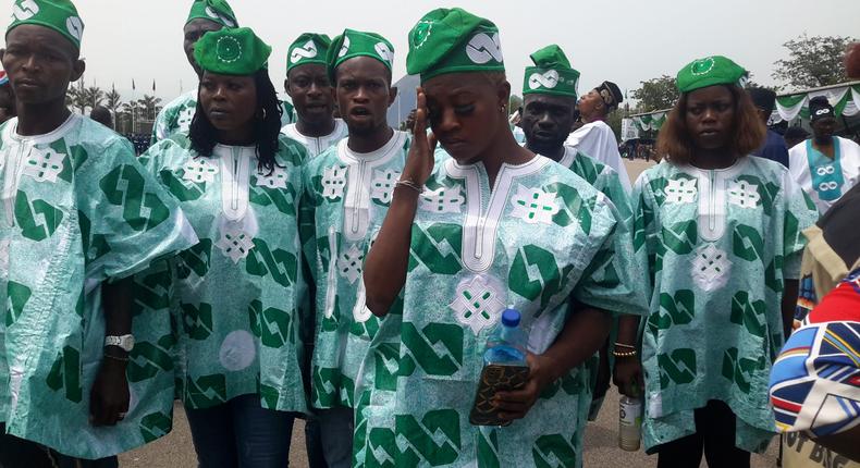 Nigerians rock colourful aso ebi at the presidential inauguration of Bola Tinubu [NAN]