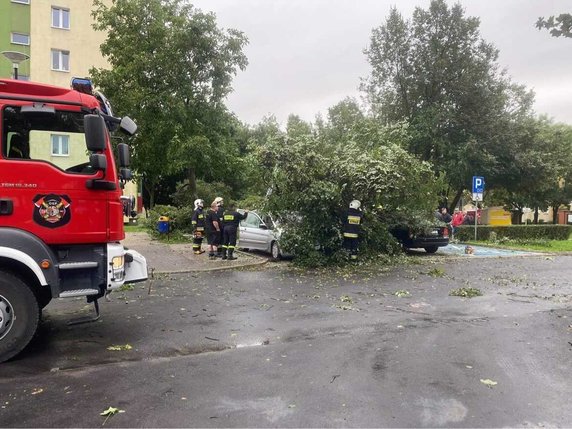 Skutki nawałnicy w Lublinie