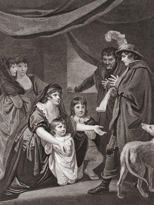 Lady Elżbieta Grey błagająca króla Edwarda IV o ochronę jej dzieci