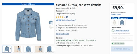 Kurtka jeansowa Esmara