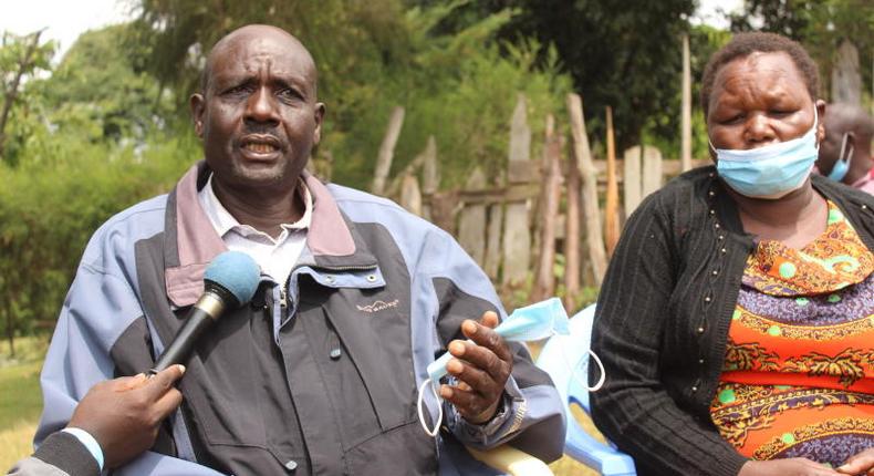 Kangogo’s father Barnaba Kipkoech Korir and Mother Leah Jepkosgei Kangogo 