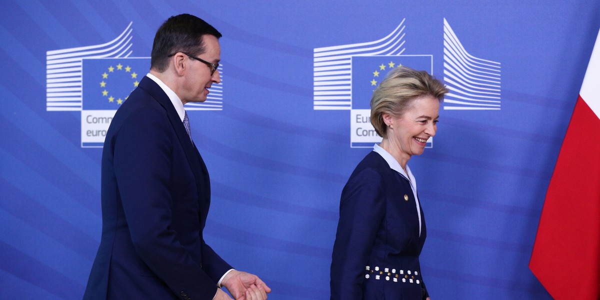 Mateusz Morawiecki i Ursula von der Leyen