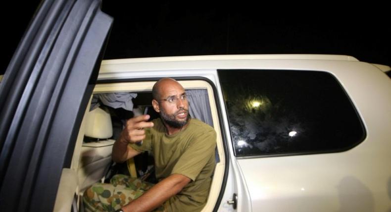 Saif al-Islam Kadhafi, shown in this file photo taken on August 23, 2011 in the Libyan capital Tripoli, is said to have been freed after more than five years in captivity