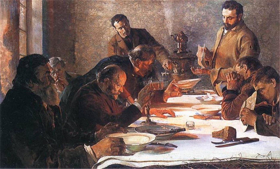 Jacek Malczewski, Wigilia na Syberii (1892) (domena publiczna)