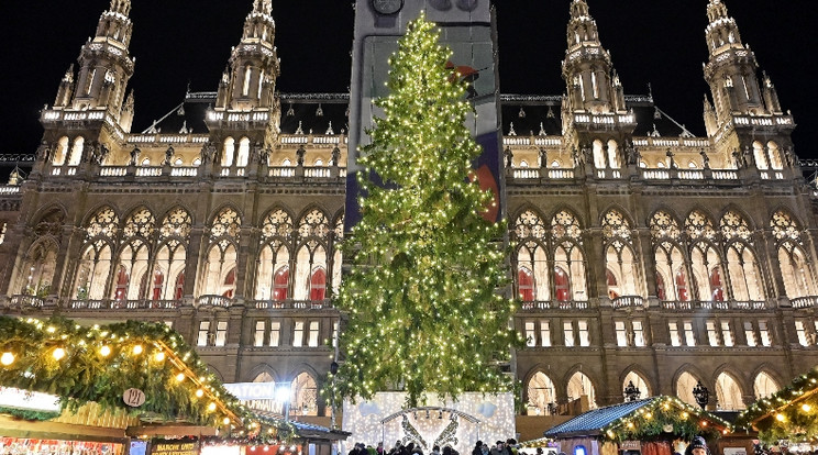 A Christkindlmarkt a Bécsi Városháza előtt 2019-ben © PID / C. Jobst