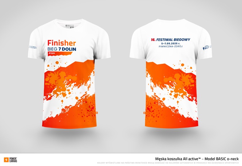 Pamiątkowe koszulki FINISHER dla uczestników Festiwalu Biegowego