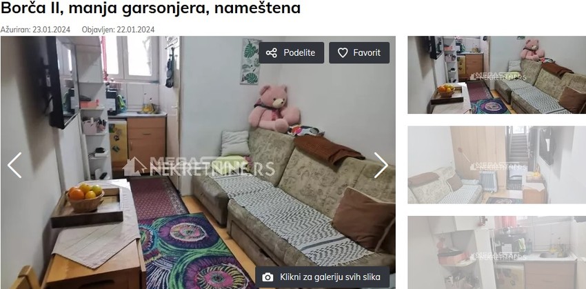 Naišli smo na takva dva primera, a oba stana se nalaze u Borči