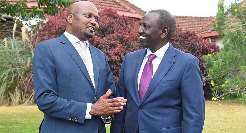 Moses Kuria and Deputy President William Ruto (Twitter)