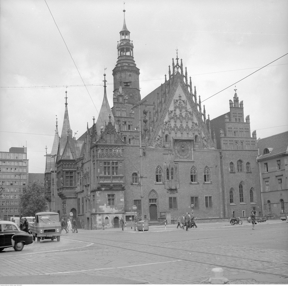 Wrocław, Stary Ratusz na Rynku, 1968 r.