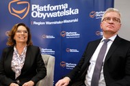 Małgorzata  Kidawa-Błońska i Jacek Jaśkowiak w Olsztynie,  28 listopada 2019 r. 