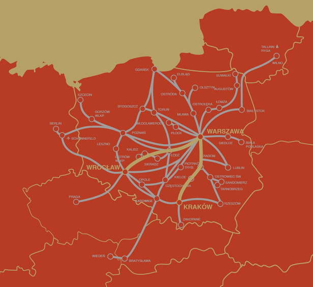 Polski Bus - mapa nowych połączeń