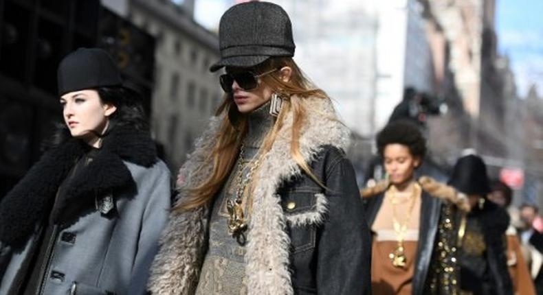 A model walks the runway for the Marc Jacobs collection during New York Fashion Week on February 16, 2017, in New York City