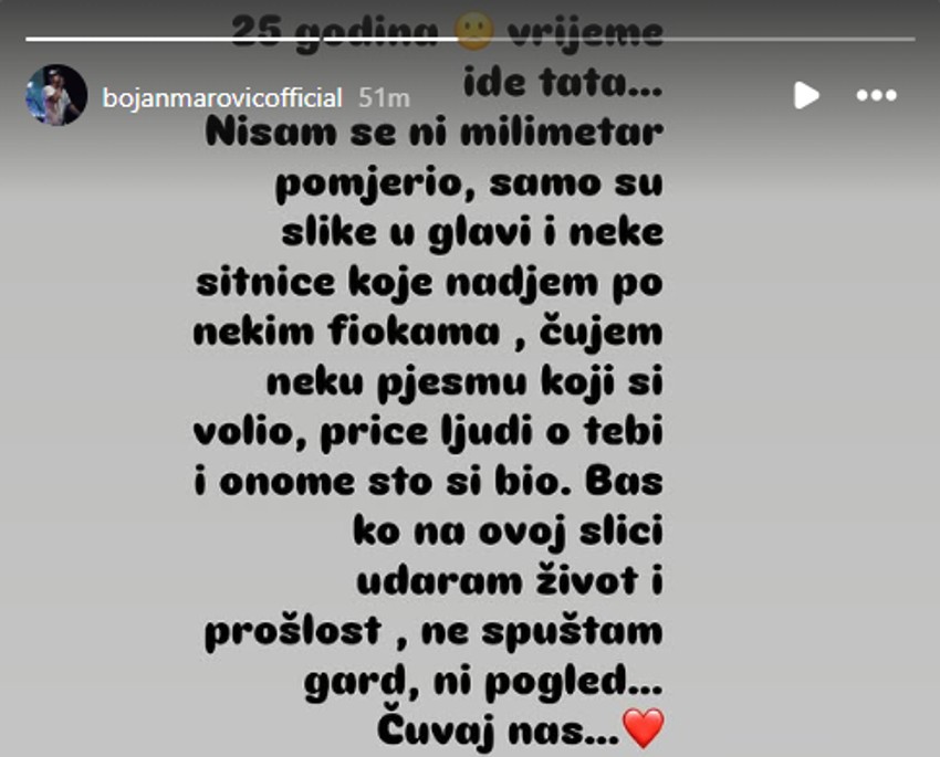 Objava Bojana Marovića