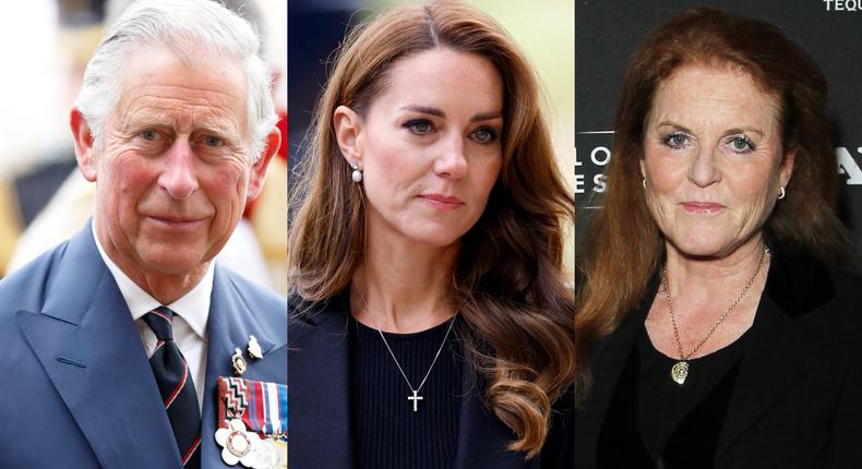 King Charles III, Kate Middleton, and Sara Ferguson. Max Mumby/Indigo/JP Yim/Getty Images