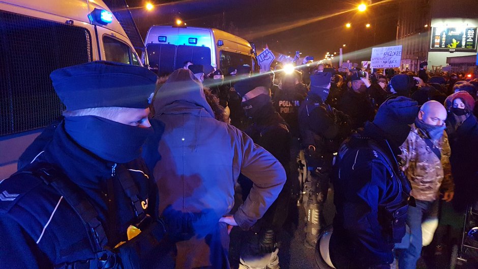 Z powodu protestu utrudnienia w ruchu w Łodzi