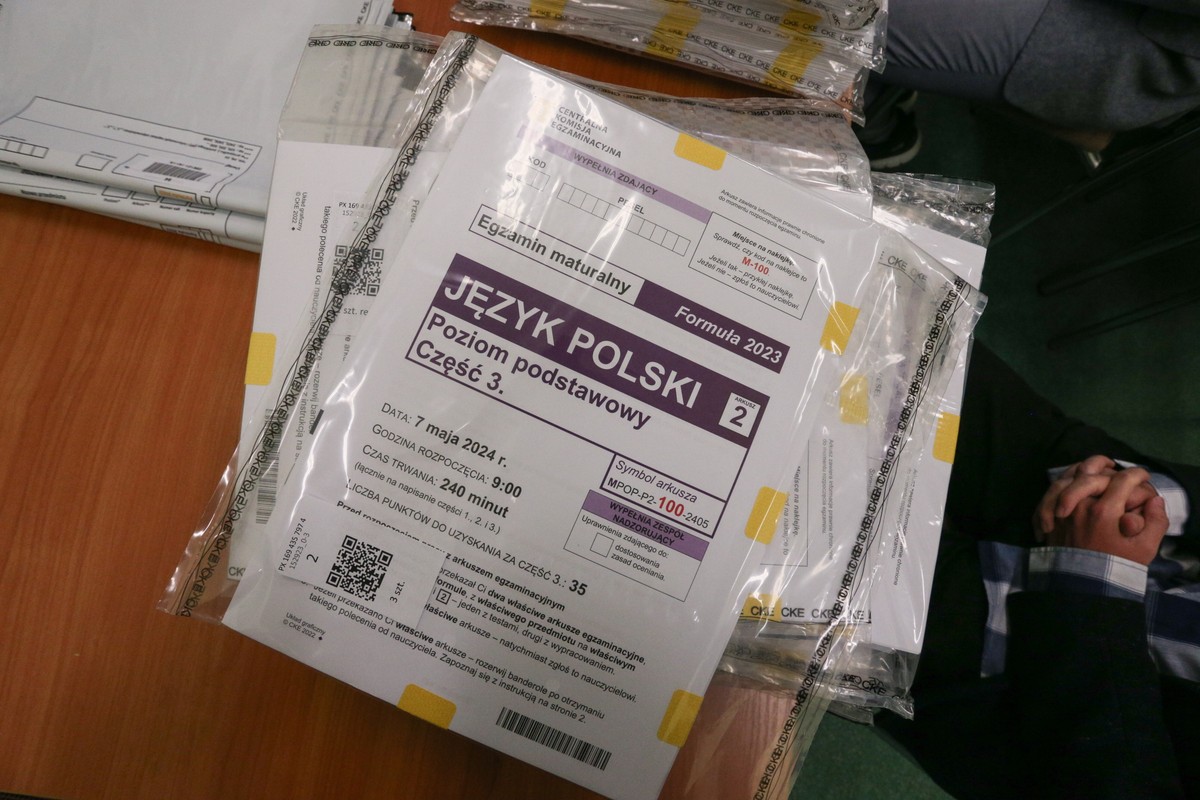 Matura 2024. Egzamin maturalny z języka polskiego (ad) PAP/Lech Muszyński