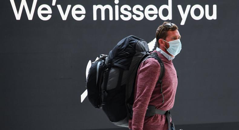 A passenger arriving to Sydney, Australia, from Auckland, New Zealand.
