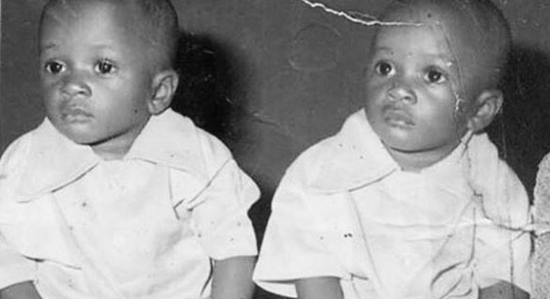 Peter and Paul Okoye as a baby