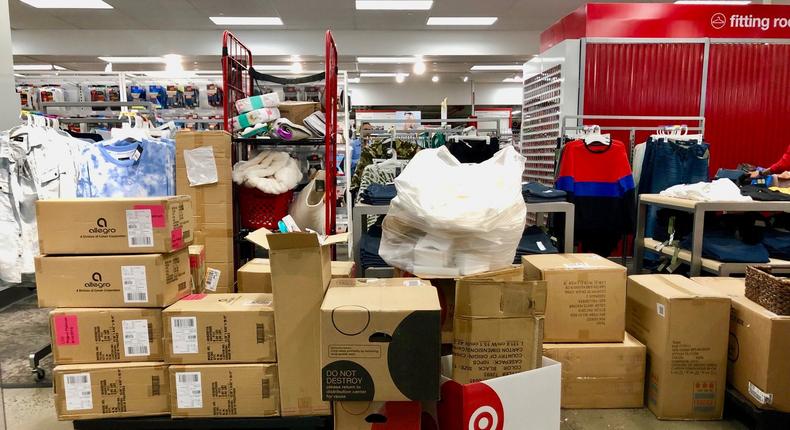 Target huge mess