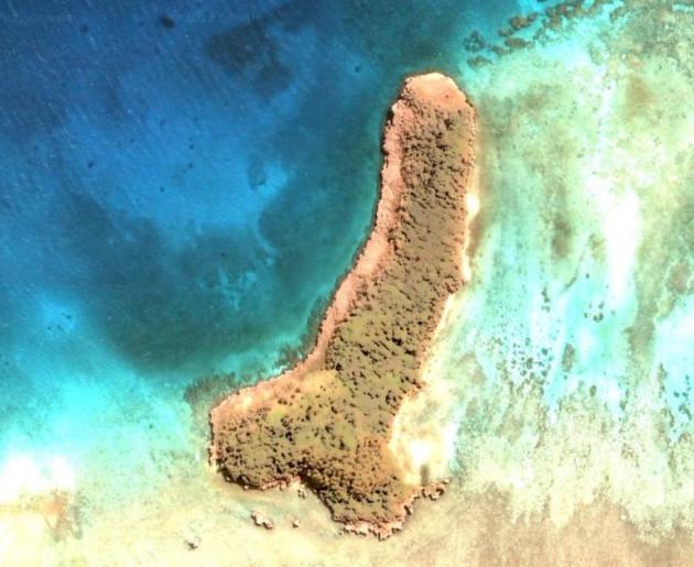  Wyspa na Oceanie Spokojnym kształtem przypominająca męskie przyrodzenie