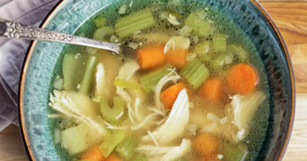 Quick and easy chicken soup to make when you have no energy to cook