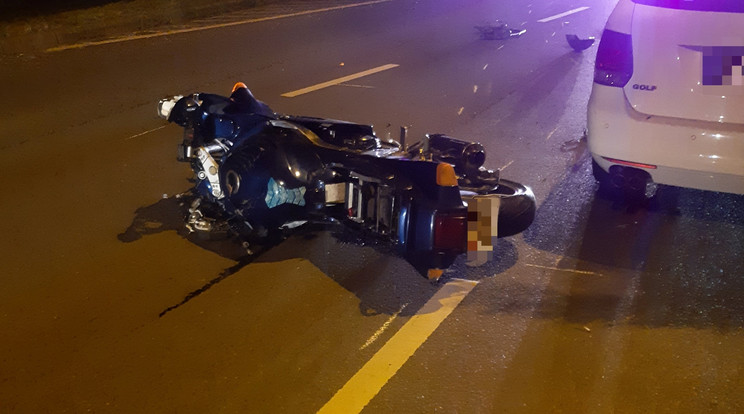 Tragédia: egy motoros vesztette életét Szegeden az éjszaka / Fotó: police.hu