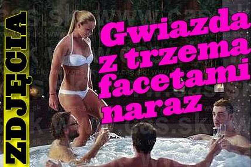 Gwiazda z trzema facetami naraz