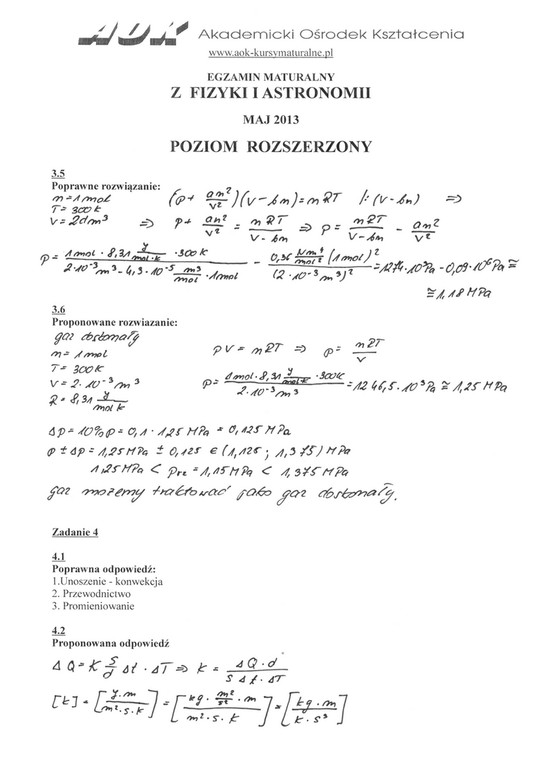 Fizyka rozszerzona zadanie 3-4