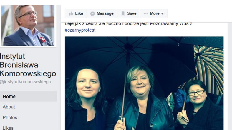 Była pierwsza dama wzięła udział w poniedziałkowym strajku kobiet - zdjęcia dokumentujące jej obecność na Placu Zamkowym pojawiły się na Facebookowym profilu Instytutu Bronisława Komorowskiego, a pod nimi...