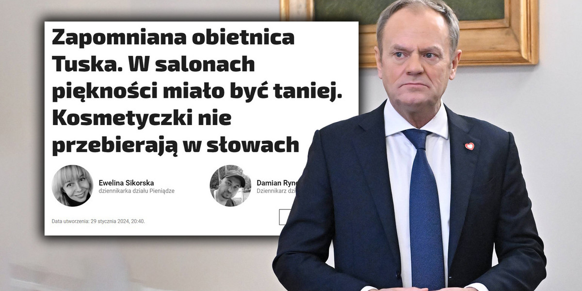 W poniedziałek "Fakt" pisał o zapomnianej obietnicy Donalda Tuska, a we wtorek jest reakcja. VAT dla kosmetyczek ma zostać obniżony. 